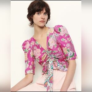 Sandro linen crop top
